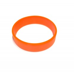 Pulsera silicona naranja tamaño M - 18 cm.